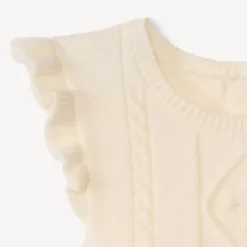 Mouwloos gebreid vest meisjes