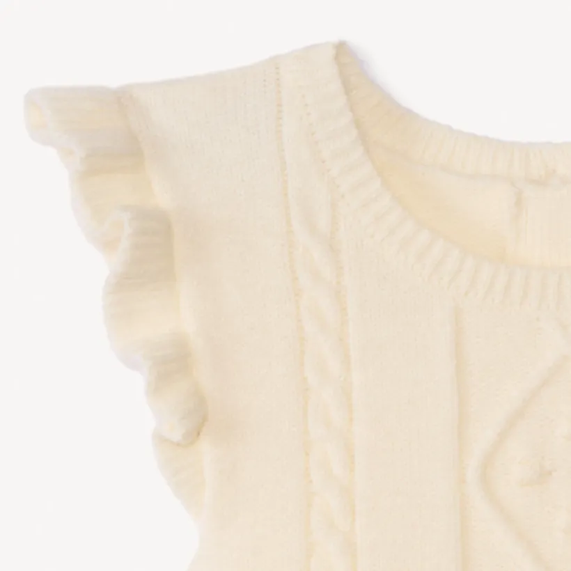 Mouwloos gebreid vest meisjes