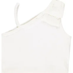 Mouwloos ribbed shirt met strik op de schouder voor meisjes