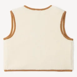 Mouwloos sherpavest met moutonneffect meisjes