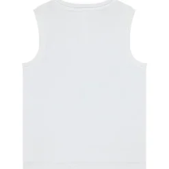 Mouwloos shirt in geprinte jersey jongens