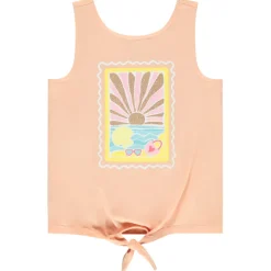 Mouwloos top met glanzend print meisjes