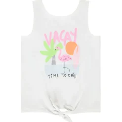 Mouwloos top met glanzend print meisjes