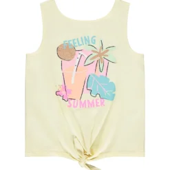 Mouwloos top met glanzend print meisjes