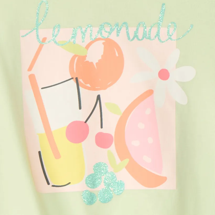 Mouwloos top met glitterdruk meisjes