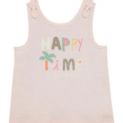 Mouwloos top met knopen en fantasieprint voor baby meisje