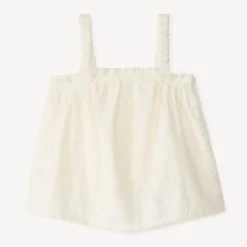 Mouwloos T-shirt met Engelse borduur meisjes