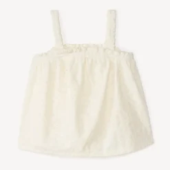 Mouwloos T-shirt met Engelse borduur meisjes