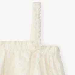Mouwloos T-shirt met Engelse borduur meisjes