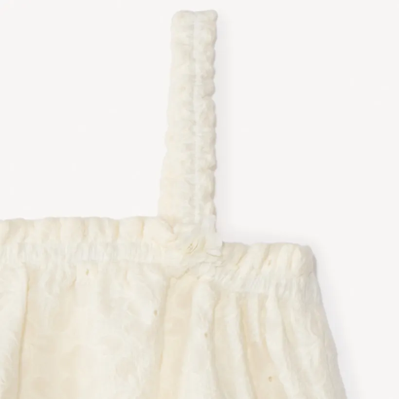 Mouwloos T-shirt met Engelse borduur meisjes