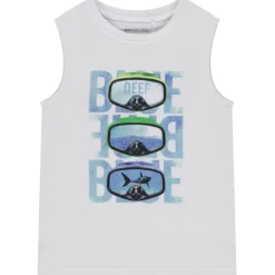 Mouwloos T-shirt met fantasieprint jongens
