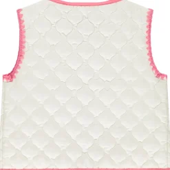Mouwloos vest in viscose voile met fantasie meisjes