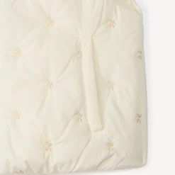 Mouwloze donsjack met geborduurde bloemen meisjes