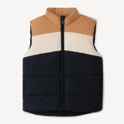 Mouwloze donsjas met colour block effect jongens