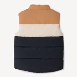 Mouwloze donsjas met colour block effect jongens