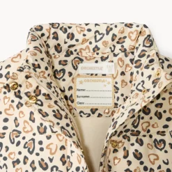 mouwloze donsjas met luipaardprint meisjes