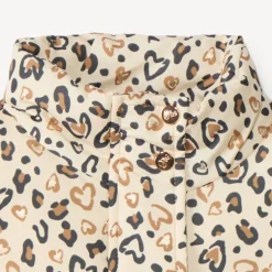 mouwloze donsjas met luipaardprint meisjes