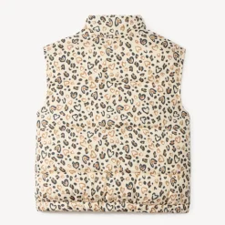 mouwloze donsjas met luipaardprint meisjes
