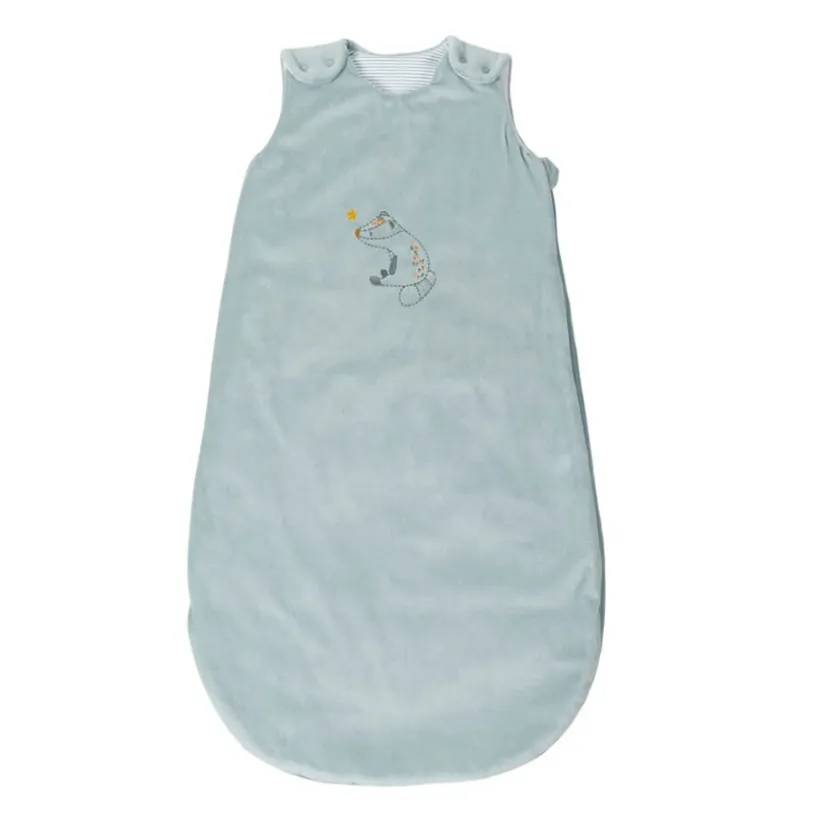 mouwloze fluwelen slaapzak 6-24M TOG 2,5 Felix & Leo blauw