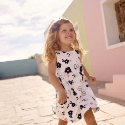 Mouwloze jurk met bloemenprint voor baby meisje