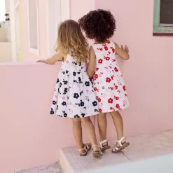 Mouwloze jurk met bloemenprint voor baby meisje