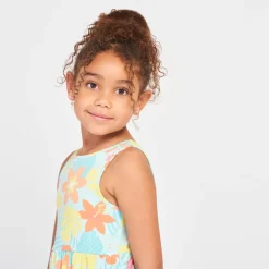 Mouwloze jurk met fantasieprint meisjes