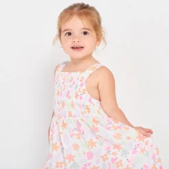Mouwloze jurk met fantasieprint meisjes