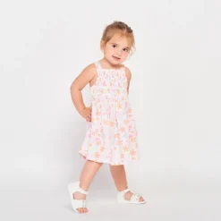 Mouwloze jurk met fantasieprint meisjes