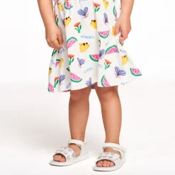 Mouwloze jurk met fantasieprint meisjes