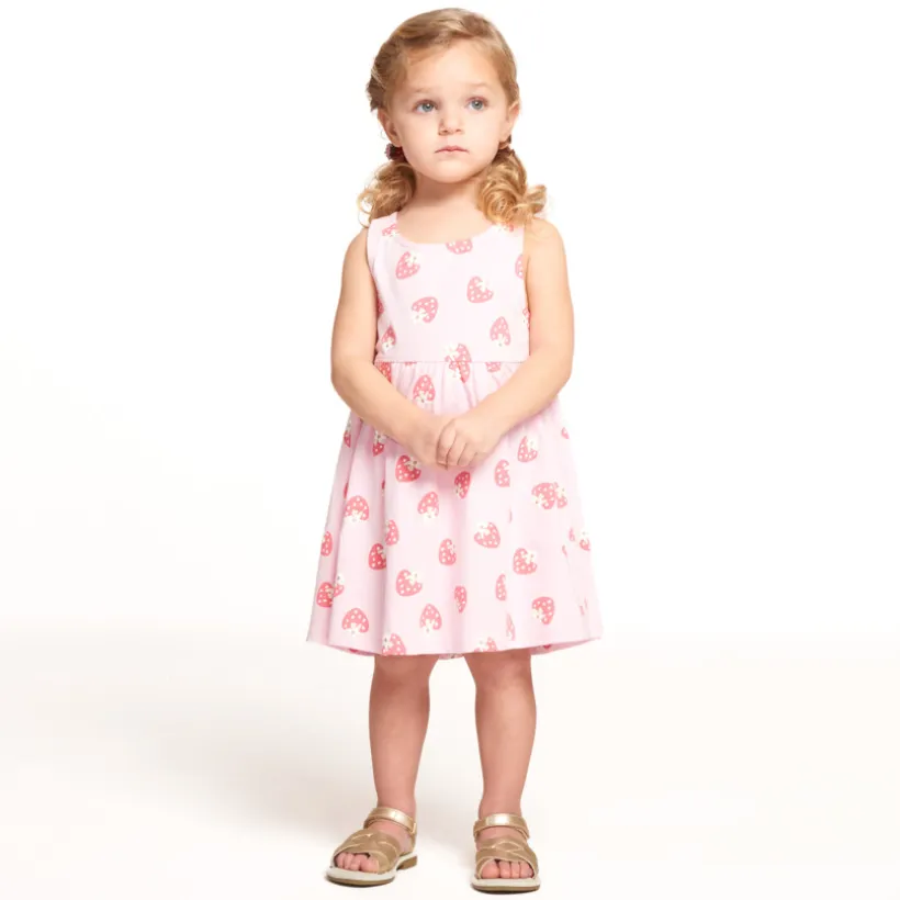 Mouwloze jurk met fantasieprint voor meisjes
