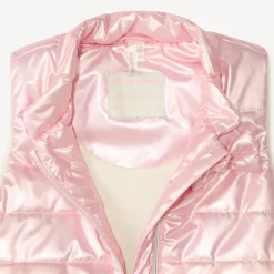Mouwloze metallic look donsjas meisjes van baby.