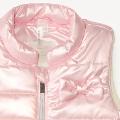 Mouwloze metallic look donsjas meisjes van baby.