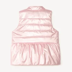 Mouwloze metallic look donsjas meisjes van baby.