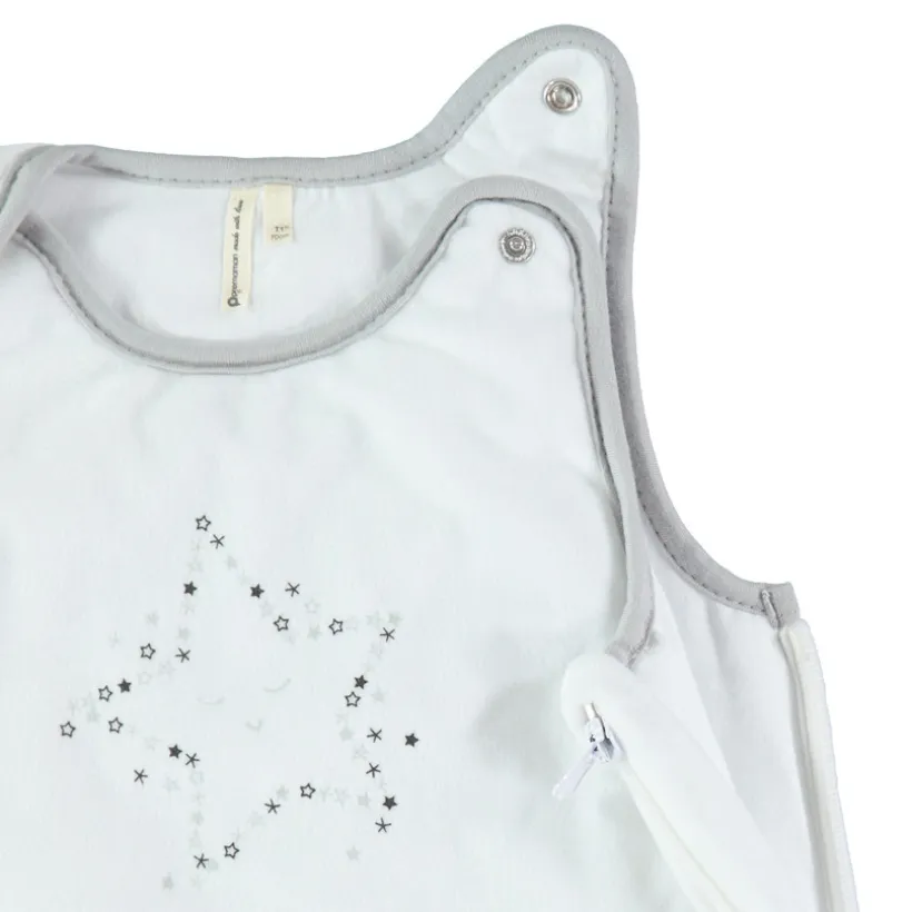 Mouwloze slaapzak in fluweel met sterprint TOG 3.5