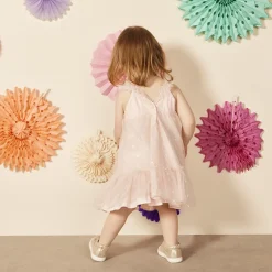 Mouwloze tule jurk met vlinderprint voor baby meisje