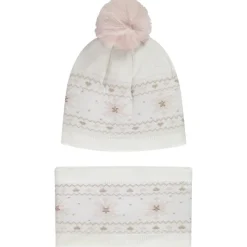 Muts en snood in jacquard brei meisjes
