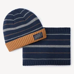 Muts en snood in jacquard gebreid jongens