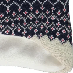 Muts in gebreid jacquard met sneeuwmannetjes voor jongen