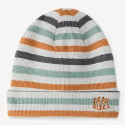 Mutsje jongens met multikleuren stripes