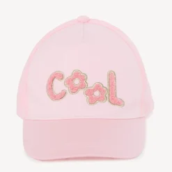 Muts van fleece met bouclépatches voor meisjesbaby's