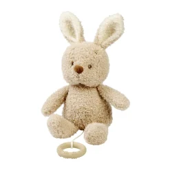Muziekknuffel baby konijn - Fanfan - teddy Beige - 25 cm
