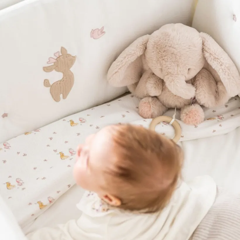 Muziekknuffel olifant - Fluweel - Fanfan - Zand - 24 cm