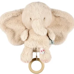 Muziekknuffel olifant - Fluweel - Fanfan - Zand - 24 cm