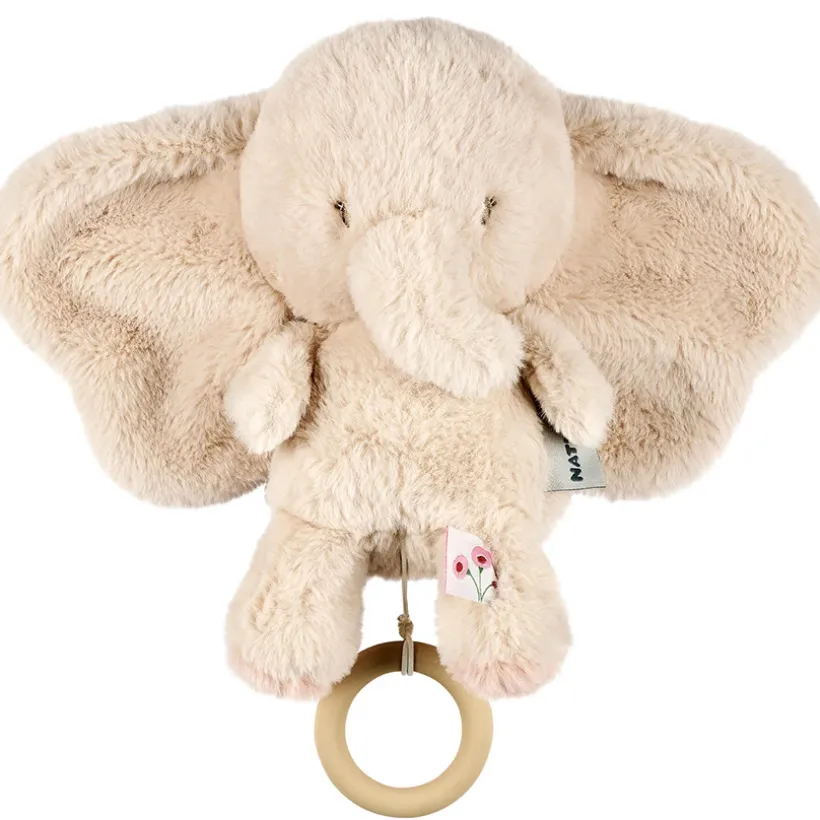 Muziekknuffel olifant - Fluweel - Fanfan - Zand - 24 cm