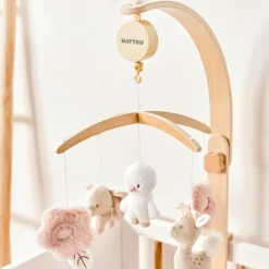 Muziekmobiel met houten arm - Fanfan - Roze