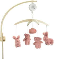 Muziekmobiel met houten arm - Hop - Terracotta
