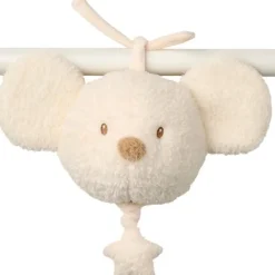 Muzikale knuffel - Muis Teddy - Ecru - 16 cm