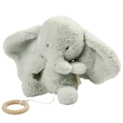 Muzikale knuffel Olifant 30cm Lindegroen