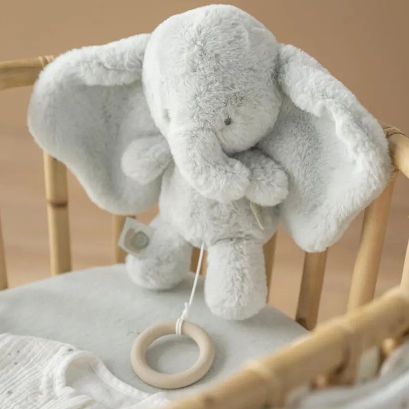 Muzikale knuffel Olifant 30cm Lindegroen