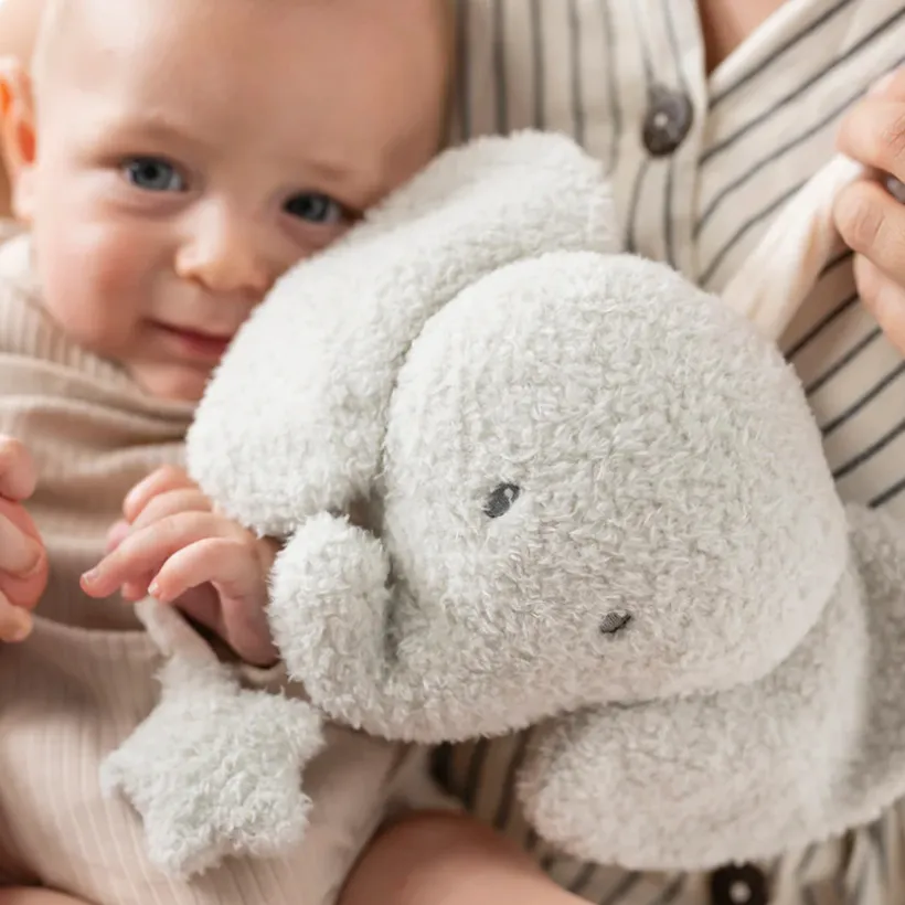 Muzikale knuffel - Olifant Teddy - Grijs - 20 cm